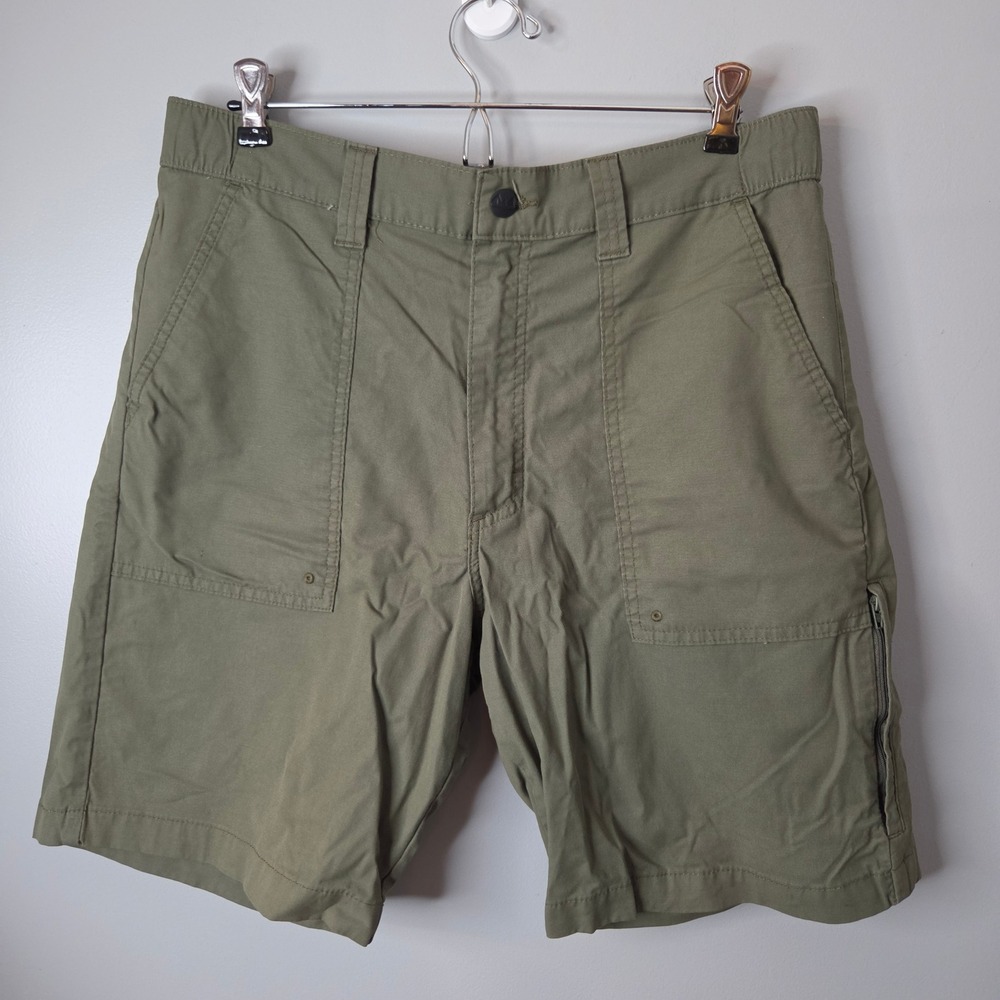 Free Country Mens Olive Green Cargo Utility Hiking Shorts Size 34 112317630